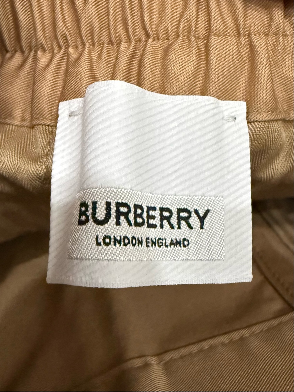 BURBERRY Boy's Romeo Embroidered Logo Khaki Tan Chino Boy’s Shorts Size 12M - Picture 6 of 15